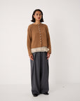 Doll's Reversible Cardigan - Brown Sugar