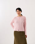 Doll's Reversible Cardigan - Barely Pink