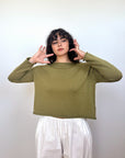 Doll's Reversible Cardigan - Peridot Green