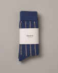 Possum Merino Socks Striped - Blue & Natural