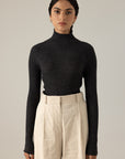 Essence Fine Turtleneck - Charcoal