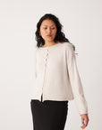 Doll's Reversible Cardigan - Ivory