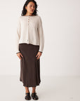 Trimmed Doll's Reversible Cardigan - Ivory & Black