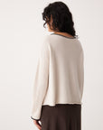 Trimmed Doll's Reversible Cardigan - Ivory & Black