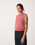 Striped Star Vest - Cherry and Creme