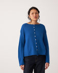 Doll's Reversible Cardigan - Azure