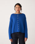 Doll's Reversible Cardigan - Azure