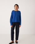 Doll's Reversible Cardigan - Azure
