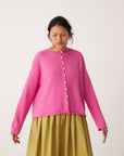 Doll's Reversible Cardigan - Rose Pink
