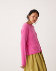 Doll's Reversible Cardigan - Rose Pink