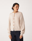 Garter Loft Cardigan - Creme