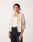 Garter Loft Cardigan - Creme