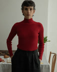 Heart Turtle Neck - Cherry