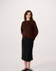 Doll's Reversible Cardigan - Chestnut