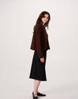 Doll's Reversible Cardigan - Chestnut