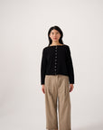 Doll's Reversible Cardigan - Black