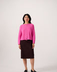 Doll's Reversible Cardigan - Rose Pink