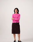Doll's Reversible Cardigan - Rose Pink