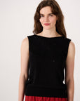 Posy Cotton Top - Black