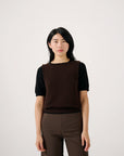 Striped Star Vest - Chestnut and Black