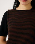 Striped Star Vest - Chestnut and Black