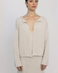 Doll's Reversible Cardigan - Ivory