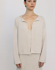 Doll's Reversible Cardigan - Ivory