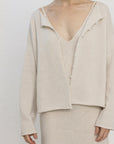Doll's Reversible Cardigan - Ivory