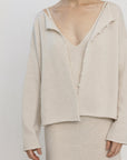 Doll's Reversible Cardigan - Ivory