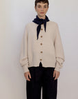 Garter Loft Cardigan - Creme