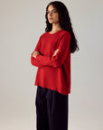 Nimbus Raglan Knit - Poppy Red