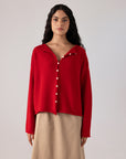 Doll's Reversible Cardigan - Cherry