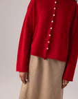 Doll's Reversible Cardigan - Cherry