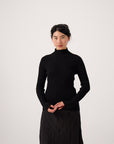 Heart Turtle Neck - Black