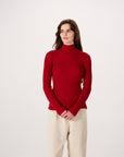 Heart Turtle Neck - Cherry