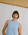 Posy Cotton Top - Sky Blue