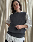 Merino Star Vest - Shadow Grey