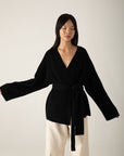 Luna Wrap Cardigan - Black