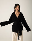 Luna Wrap Cardigan - Black