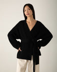 Luna Wrap Cardigan - Black