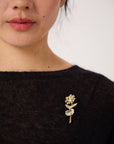 Vintage - Damascene Stem Brooch