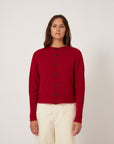 Kindred Cable Cardigan - Cherry