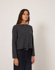 Doll's Reversible Cardigan - Shadow Grey