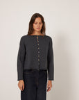 Doll's Reversible Cardigan - Shadow Grey