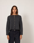 Doll's Reversible Cardigan - Shadow Grey
