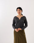 Fleur Cardigan - Shadow Grey