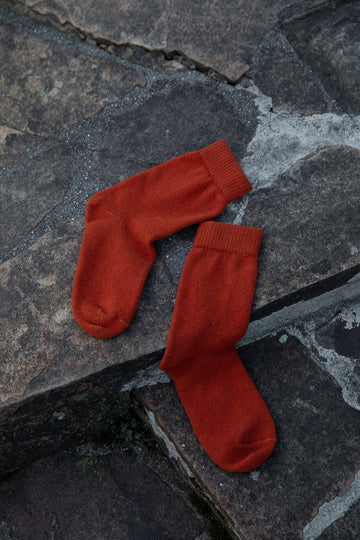 Possum Merino Socks - Orange