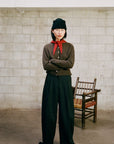 Daisy Scarf - Cherry and Chestnut Stripe