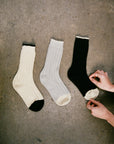 Yin & Yang Sock - Pearl & Creme Toe