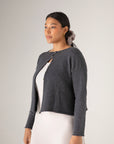 Doll's Reversible Cardigan - Shadow Grey